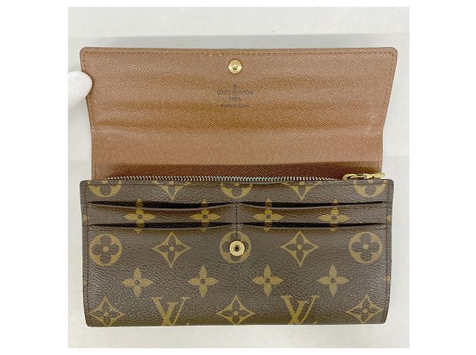 Louis Vuitton Monogram Portefeuille Sarah Long Wallet Marrone - vista 11