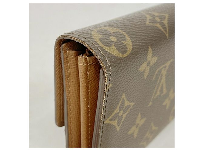 Louis Vuitton Monogram Portefeuille Sarah Long Wallet Marrone - vista 6