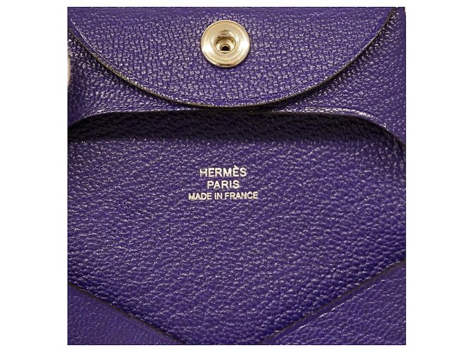 Hermès Monedero Hermes Bastia Chevre Mysore Púrpura - vista 5