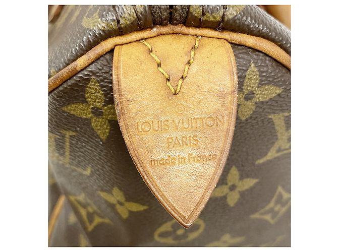 Borsa Louis Vuitton Monogram Speedy 25 Marrone - vista 5