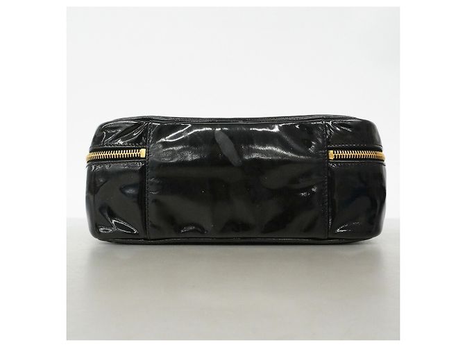 Borsa Vanity Chanel in pelle verniciata nera Nero - vista 3