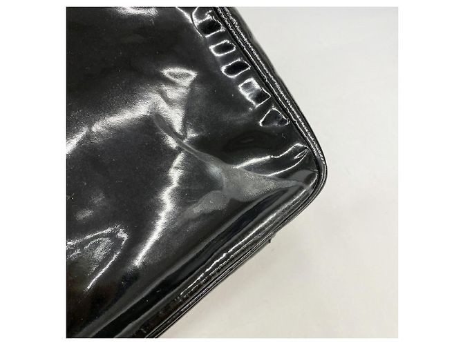 Borsa Vanity Chanel in pelle verniciata nera Nero - vista 8