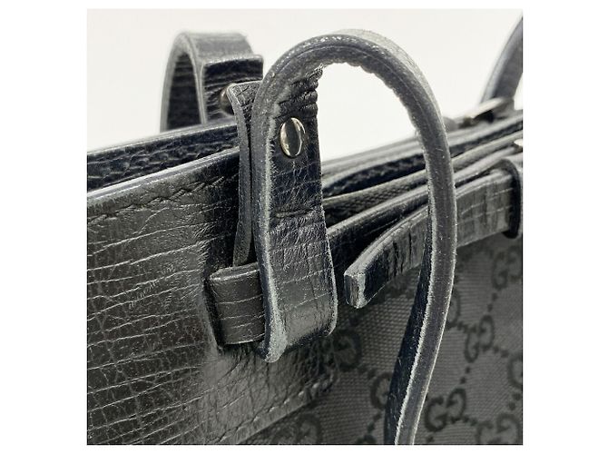 Borsa Tote Gucci GG Canvas Nero - vista 10