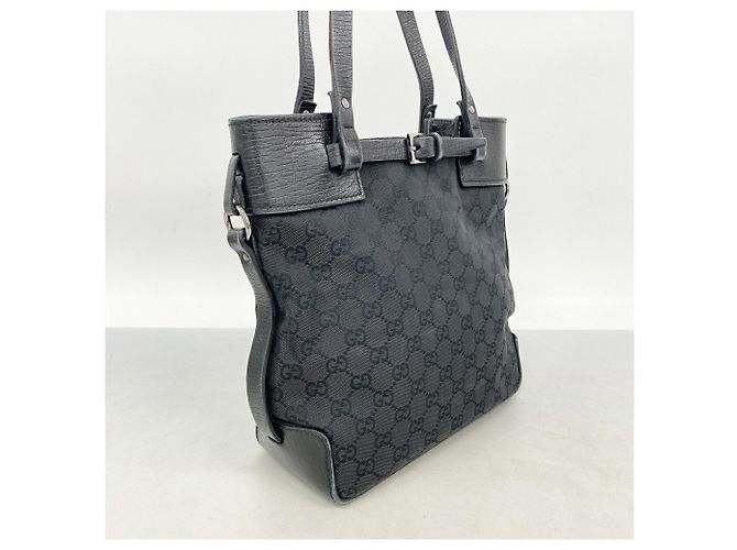 Borsa Tote Gucci GG Canvas Nero - vista 2