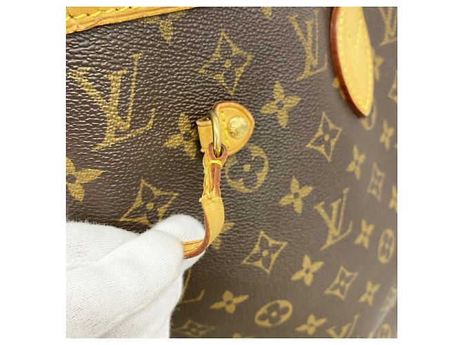 Borsa Tote Louis Vuitton Monogram Neverfull MM Marrone - vista 10