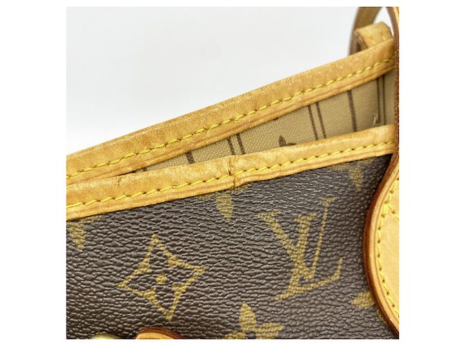 Borsa Tote Louis Vuitton Monogram Neverfull MM Marrone - vista 6