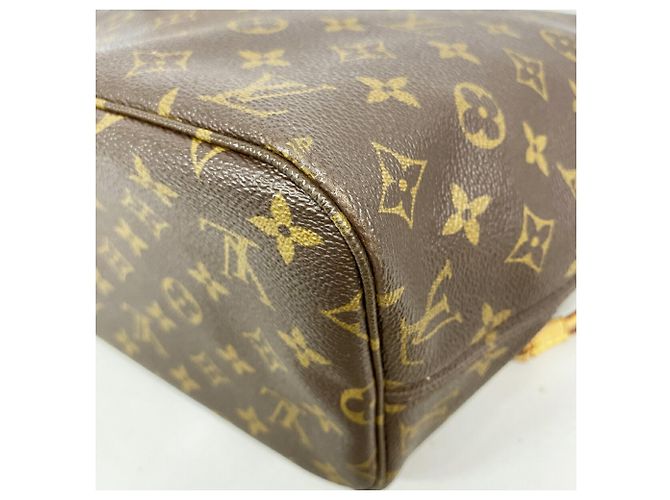 Borsa Tote Louis Vuitton Monogram Neverfull MM Marrone - vista 7