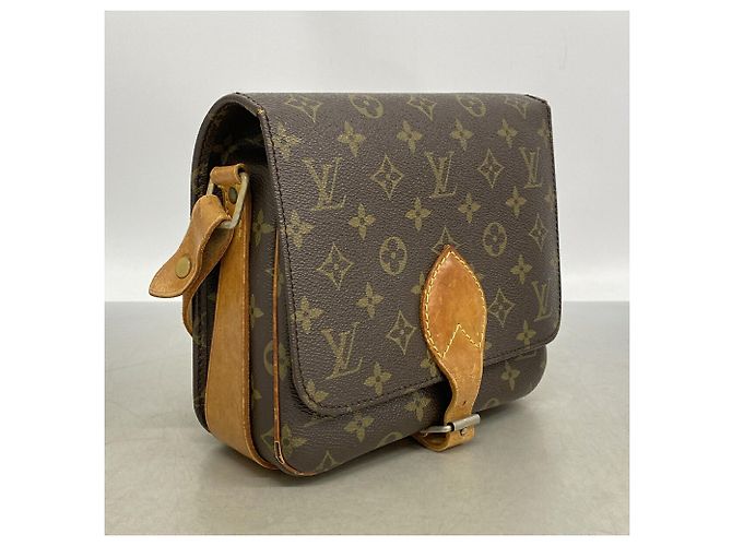 Borsa a tracolla Louis Vuitton Monogram Cartouchiere MM Marrone - vista 2