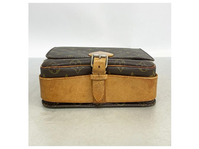 Borsa a tracolla Louis Vuitton Monogram Cartouchiere MM Marrone - vista 3