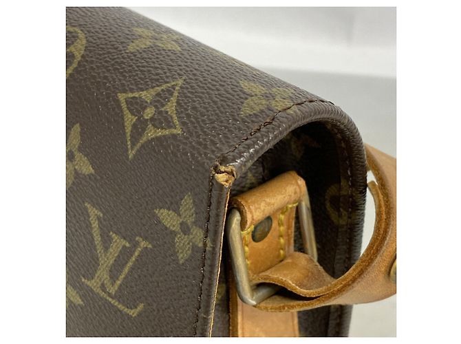 Borsa a tracolla Louis Vuitton Monogram Cartouchiere MM Marrone - vista 7