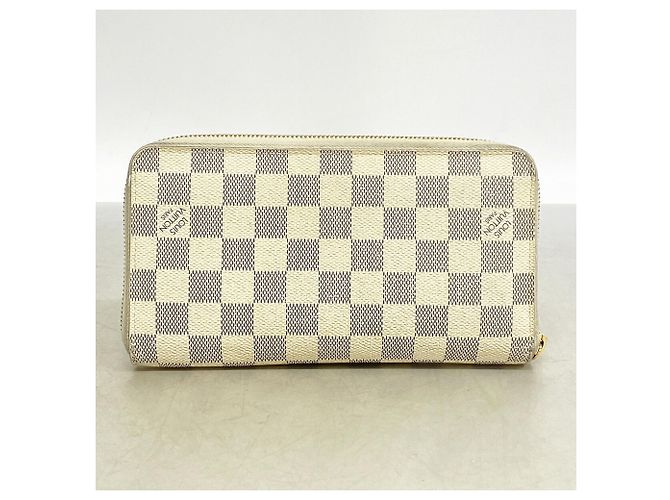 Cartera Larga Louis Vuitton Damier Azur Zippy Organizer Blanco - vista 10
