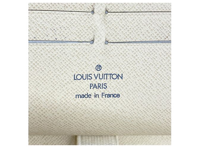 Cartera Larga Louis Vuitton Damier Azur Zippy Organizer Blanco - vista 4