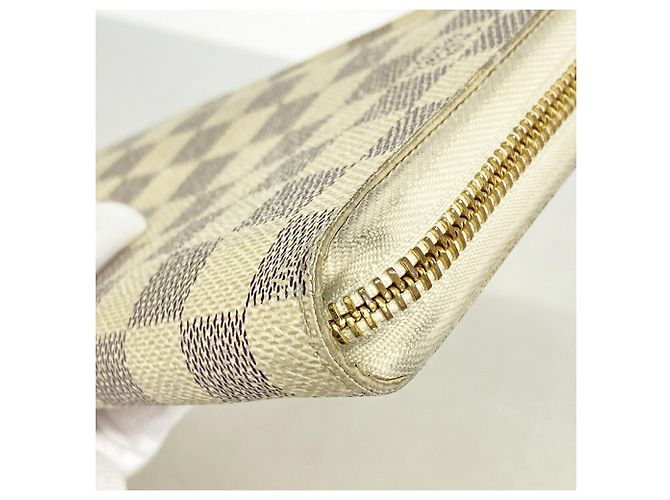 Cartera Larga Louis Vuitton Damier Azur Zippy Organizer Blanco - vista 5
