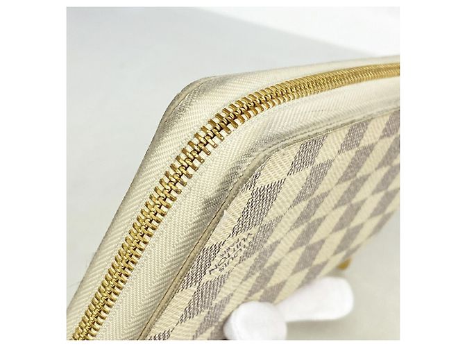 Cartera Larga Louis Vuitton Damier Azur Zippy Organizer Blanco - vista 6