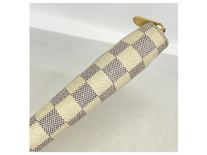 Cartera Larga Louis Vuitton Damier Azur Zippy Organizer Blanco - vista 8
