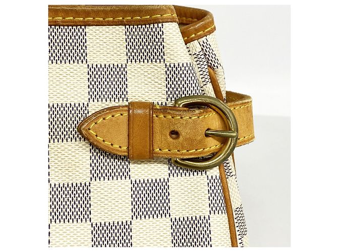Borsa Tote Louis Vuitton Damier Azur Batignolles Horizontal Bianco - vista 10