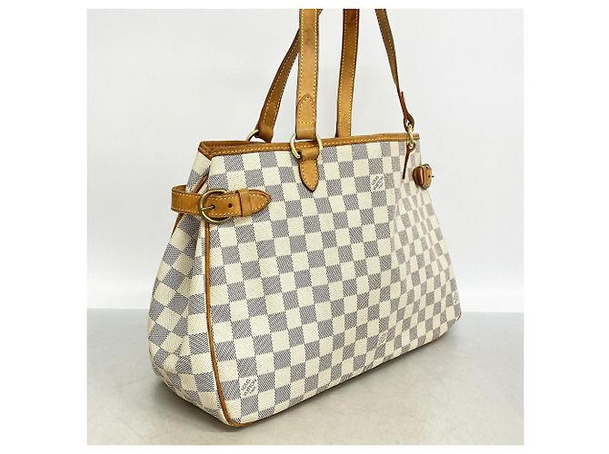 Borsa Tote Louis Vuitton Damier Azur Batignolles Horizontal Bianco - vista 2