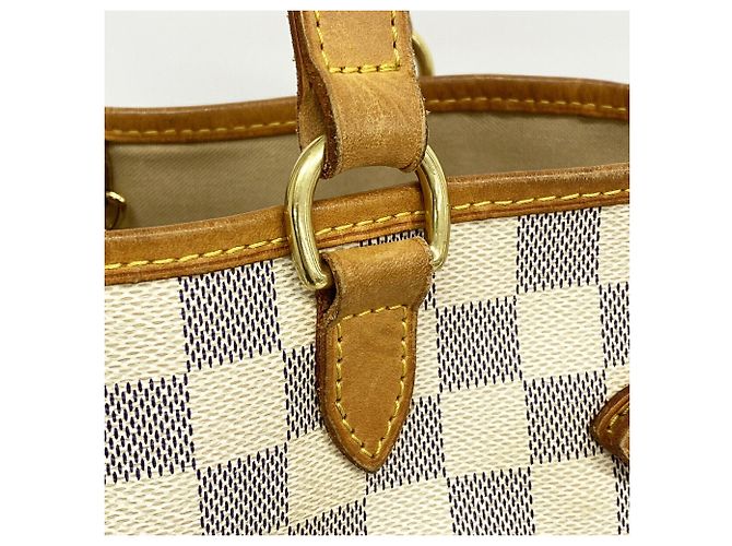 Borsa Tote Louis Vuitton Damier Azur Batignolles Horizontal Bianco - vista 9