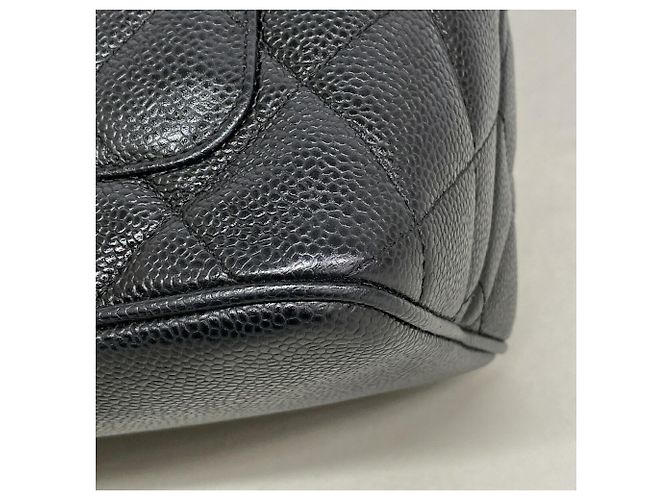 Borsa Tote Chanel in pelle di vitello martellata nera Nero - vista 6