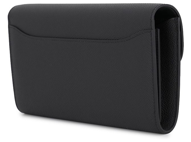 Hermès Portafoglio lungo Hermes Constance To Go Nero - vista 2