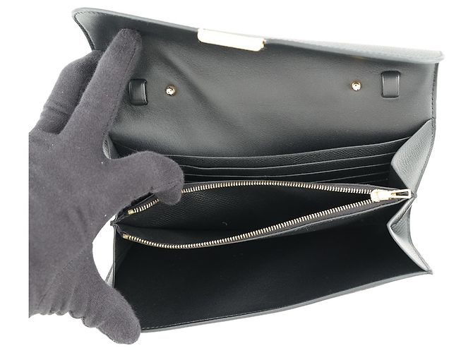 Hermès Portafoglio lungo Hermes Constance To Go Nero - vista 5