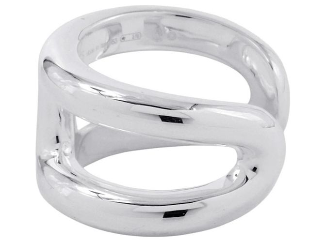 Ring Hermès Anello a Fascia Hermes Osmose PM Silver Band - vista 2