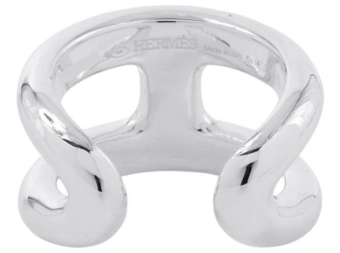 Ring Hermès Anello a Fascia Hermes Osmose PM Silver Band - vista 3