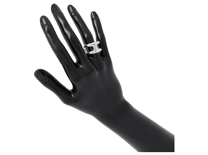 Ring Hermès Anello a Fascia Hermes Osmose PM Silver Band - vista 4