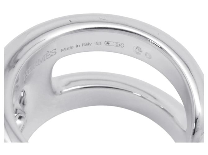 Ring Hermès Anello a Fascia Hermes Osmose PM Silver Band - vista 9