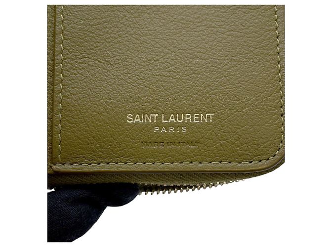 Yves Saint Laurent Bi-fold Ledergeldbörse Grün - Ansicht 8