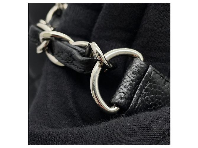 Borsa Tote Chanel Black Matelassé con catena Nero - vista 13
