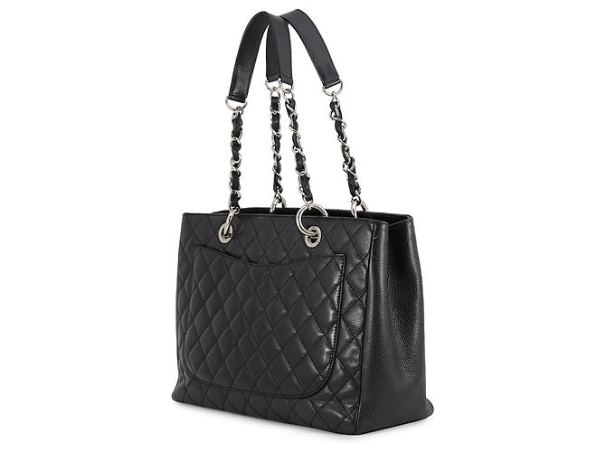 Borsa Tote Chanel Black Matelassé con catena Nero - vista 2