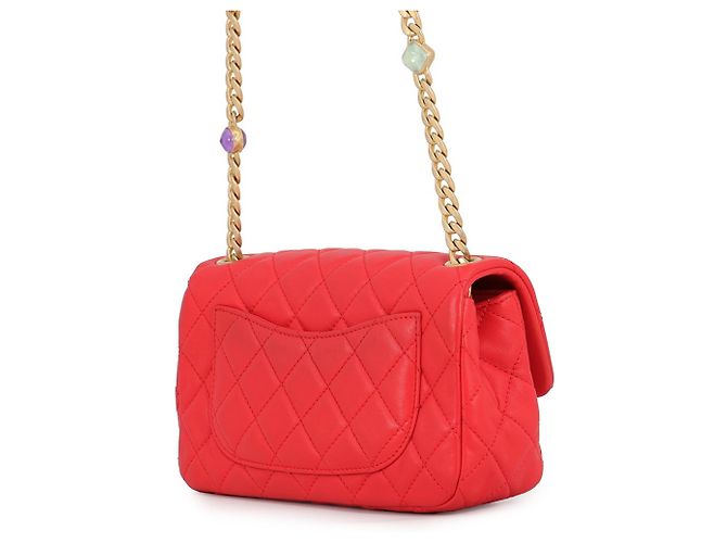Borsa a tracolla Mini Matelassé con catena Chanel Rosso - vista 2