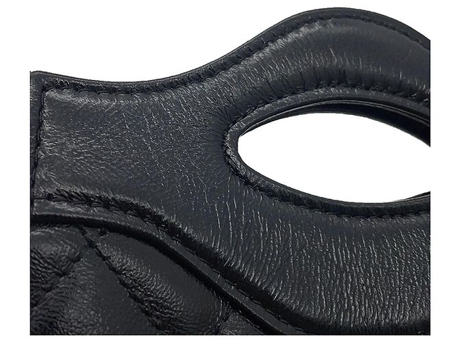 Borsa a tracolla Chanel Matelassé in pelle d'agnello Nero - vista 11