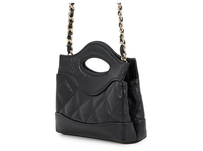 Borsa a tracolla Chanel Matelassé in pelle d'agnello Nero - vista 2