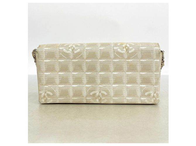 Borsa a tracolla Chanel New Travel in nylon Beige - vista 11
