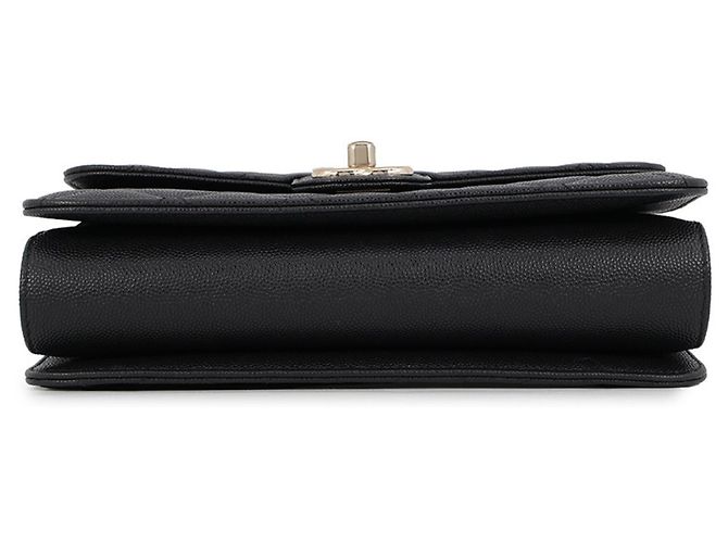 Borsa a tracolla Chanel Matelasse con catena in nero - vista 3