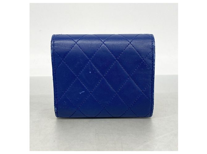 Cartera Tri-Fold Chanel en Azul - vista 8