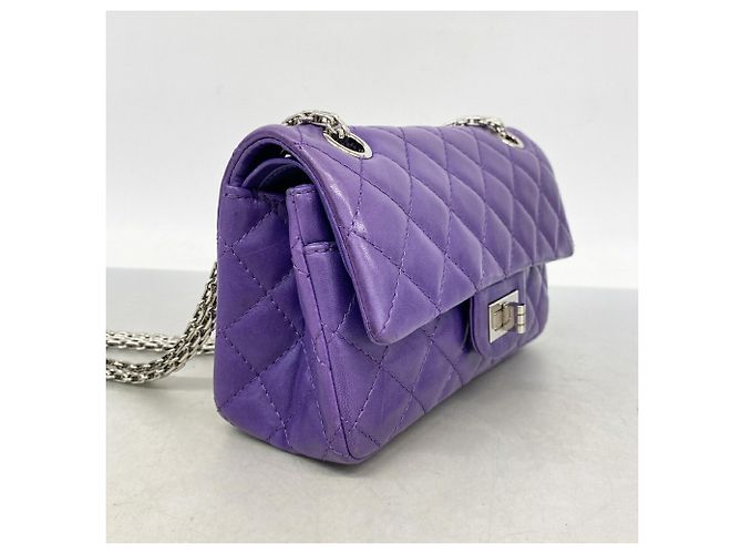 Timeless Borsa a tracolla Chanel in pelle d'agnello viola Porpora - vista 2