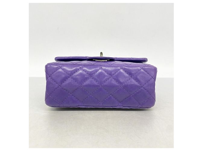 Timeless Borsa a tracolla Chanel in pelle d'agnello viola Porpora - vista 3