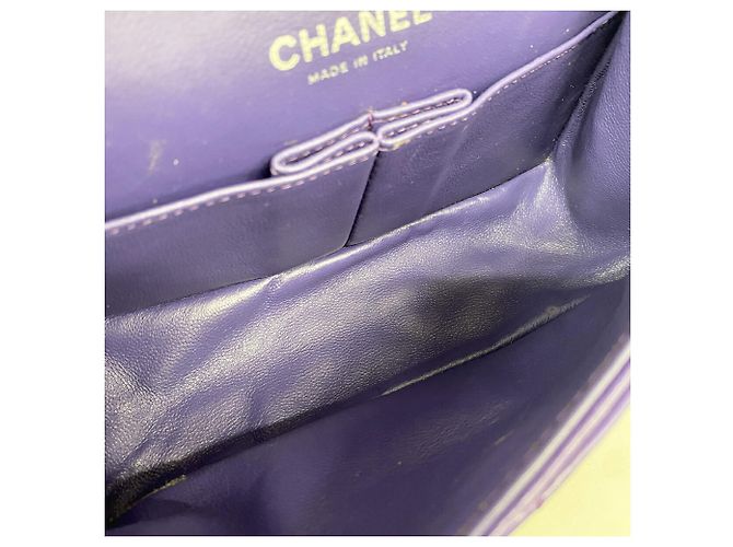 Timeless Borsa a tracolla Chanel in pelle d'agnello viola Porpora - vista 4