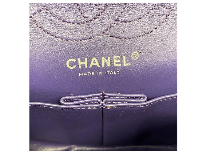 Timeless Borsa a tracolla Chanel in pelle d'agnello viola Porpora - vista 5