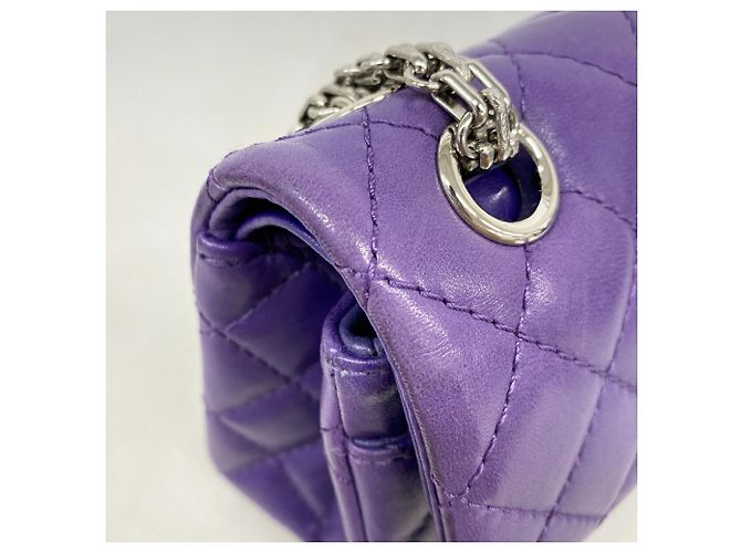 Timeless Borsa a tracolla Chanel in pelle d'agnello viola Porpora - vista 7