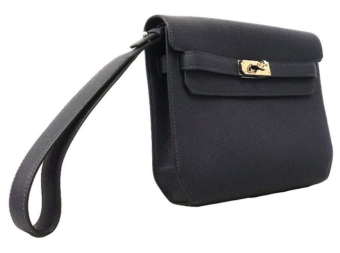 Hermès Hermes Kelly Depeches 25 Clutch Bag Blu - vista 2