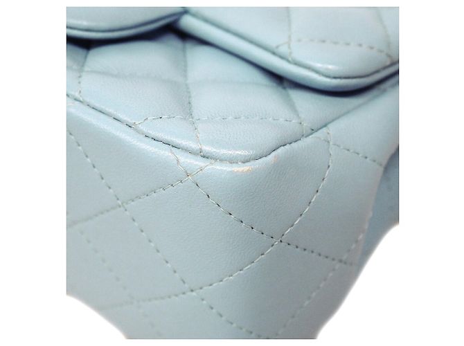 Sac à épaule Chanel Mini Matelassé avec chaîne Bleu clair - vue 6
