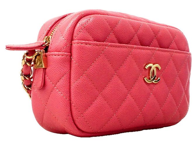 Borsa a tracolla Chanel Matelassé con catena in rosa - vista 2