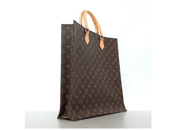 Borsa Tote Louis Vuitton Monogram Sac Plat Marrone - vista 2