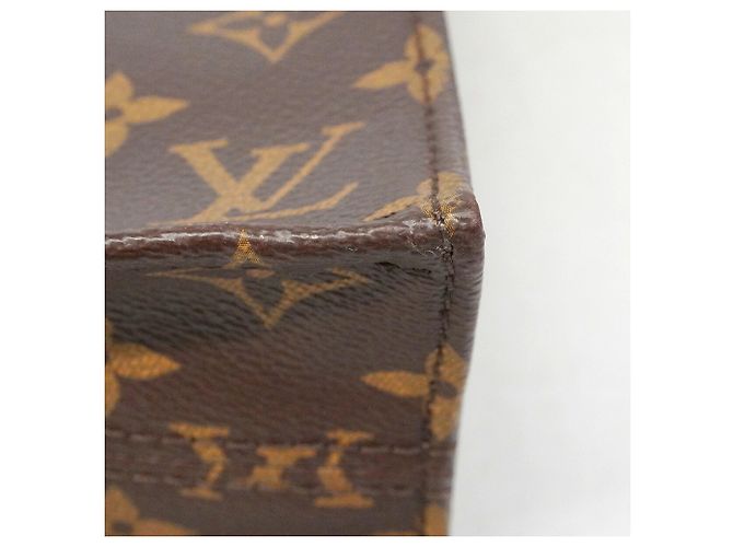 Borsa Tote Louis Vuitton Monogram Sac Plat Marrone - vista 7