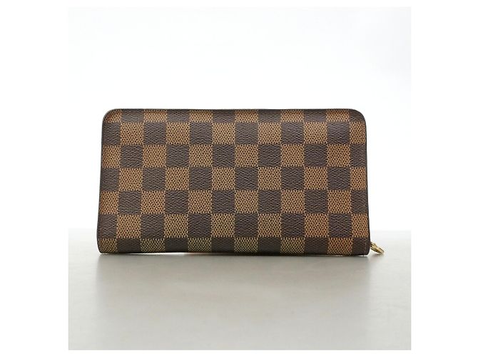 Louis Vuitton Damier Portemonnaie Zip Long Wallet in Ebene Damier ebene - vista 11