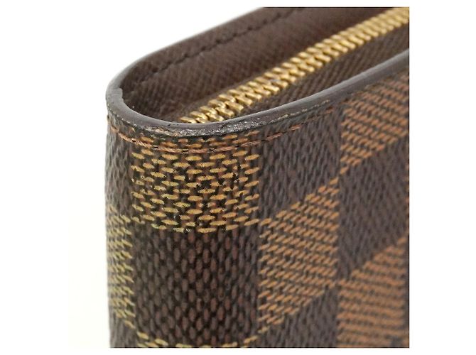 Louis Vuitton Damier Portemonnaie Zip Long Wallet in Ebene Damier ebene - vista 7